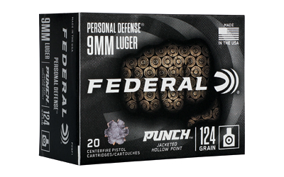 FED PUNCH 9MM 124GR PUNCH JHP 20/200 2 FED PUNCH 9MM 124GR PUNCH JHP 20/200