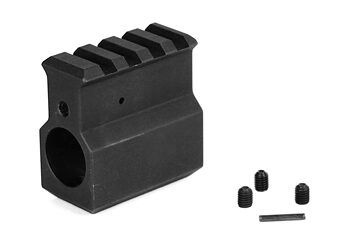 LBE .750 GAS BLOCK W/RAIL BLK