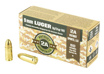 PATRIOT SPORTS 9MM 124GR FMJ 50/1000