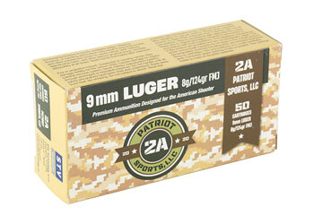 Alternative view of PATRIOT SPORTS 9MM 124GR FMJ 50/1000